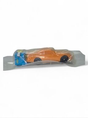 Vintage Cereal Push Car Toy Orange Blue